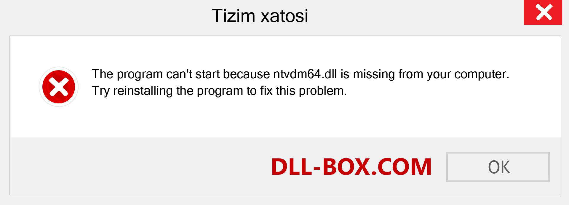 ntvdm64.dll fayli yo'qolganmi?. Windows 7, 8, 10 uchun yuklab olish - Windowsda ntvdm64 dll etishmayotgan xatoni tuzating, rasmlar, rasmlar